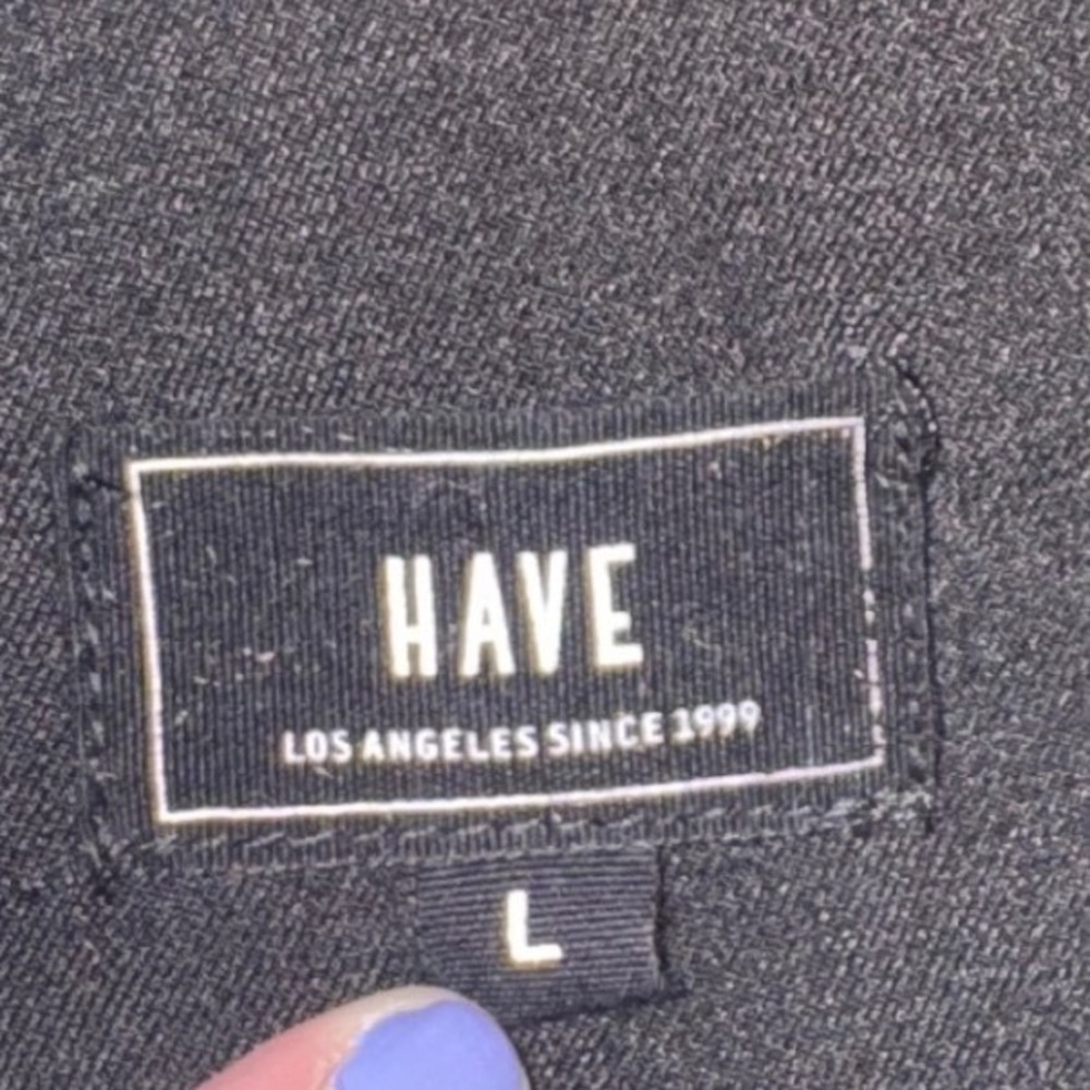 HAVE Los Angeles Womens Black Open Front Blazer Jacket Size L - Picture 2 of 7
